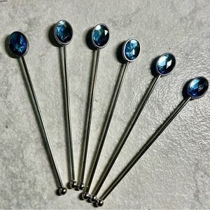 Vintage Jeweled Bombay Cocktail Stirrers New